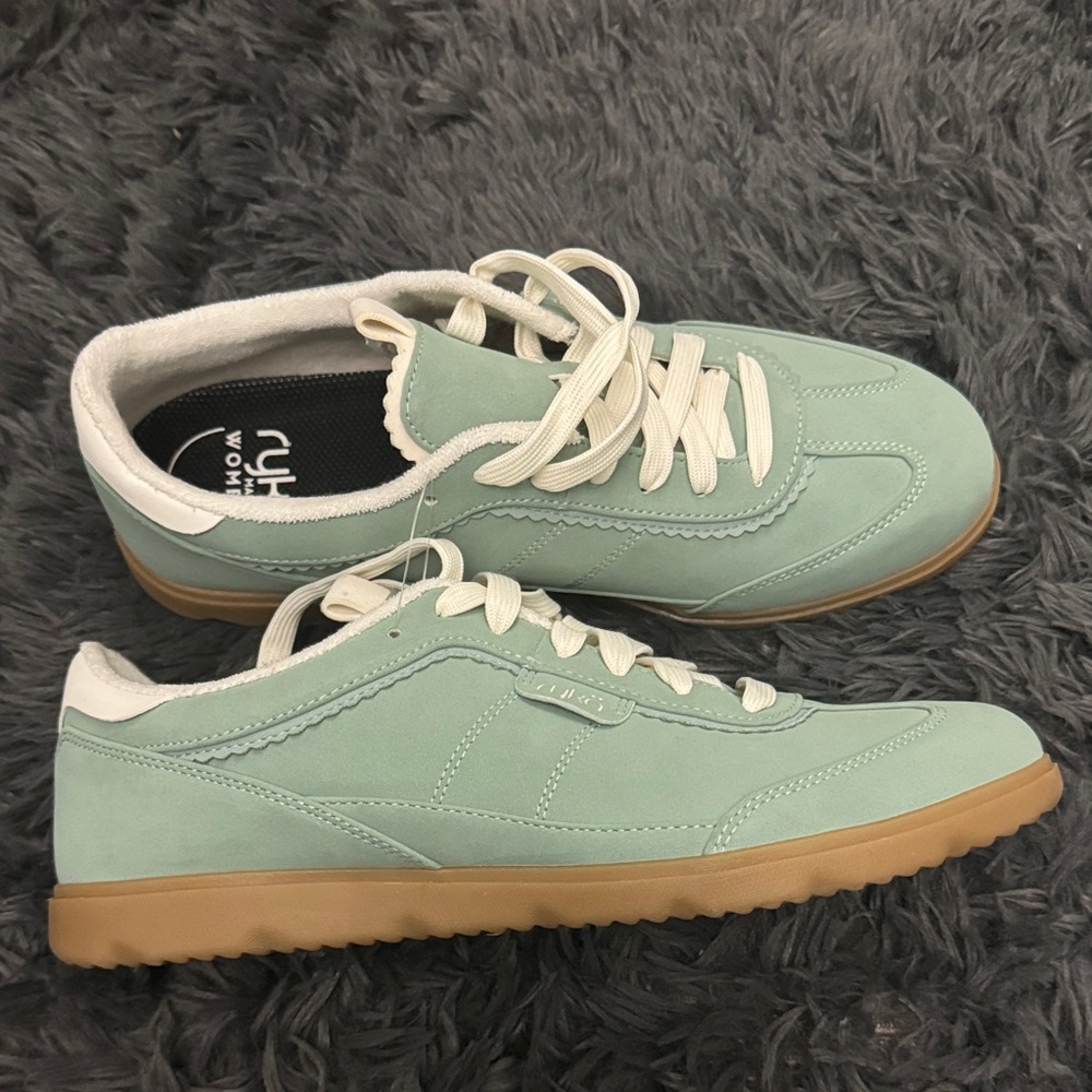 Ryka Light Green Sneakers with Brown Sole New 
 Free shipping